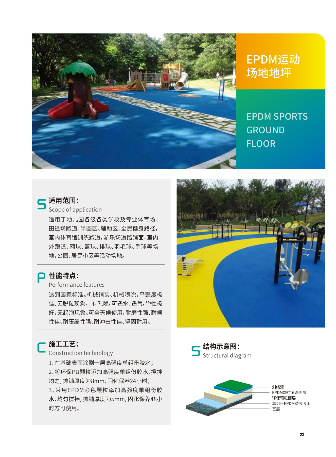 EPDM运动场地地坪